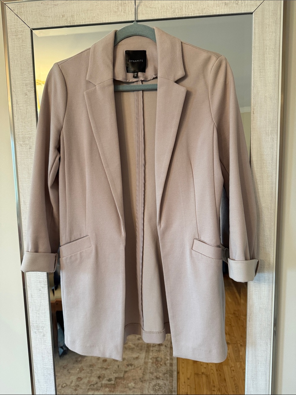 Dynamite Blush Women's Open-Front Blazer